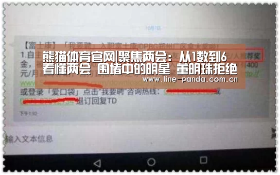 熊猫体育官网|聚焦两会：从1数到6看懂两会 围堵中的明星 董明珠拒绝与雷军同坐